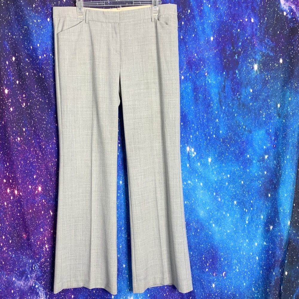 Express Light Gray Wide-Leg Dress Trousers